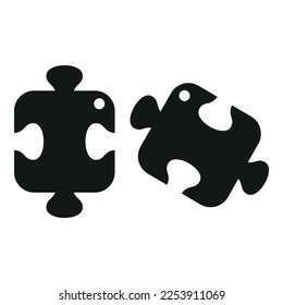 Solution puzzle icon simple vector. Creative business. Work challenge