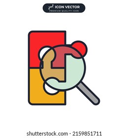 plantilla de símbolo de icono de rompecabezas de solución para el logotipo de colección de diseño gráfico y web ilustración vectorial