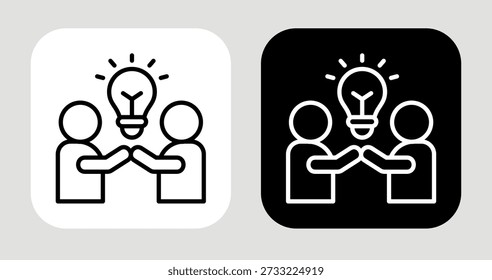 Solution Readiness Icon In Black and White Line Style