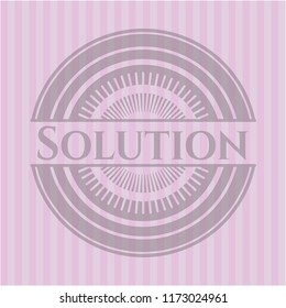 Solution realistic pink emblem