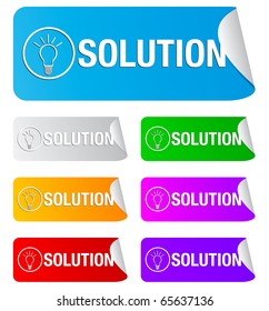 solution- rectangular stickers