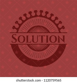 Solution red emblem