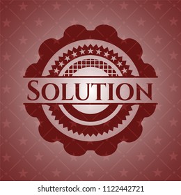 Solution red emblem. Retro