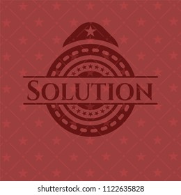 Solution red emblem. Vintage.