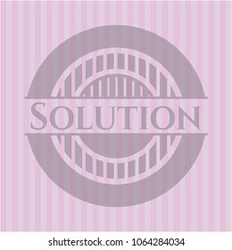 Solution retro pink emblem