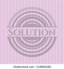 Solution retro style pink emblem