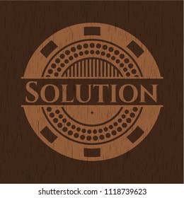 Solution retro style wood emblem