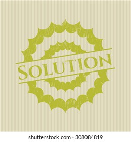 Solution rubber grunge stamp