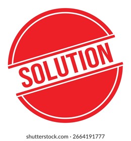 Solution Rubber Stamp. Solution Stamp Seal – Vector