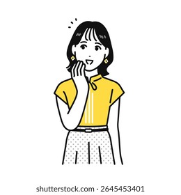 Solution Safe Young Woman Illustration Material
