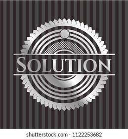 Solution silvery shiny emblem