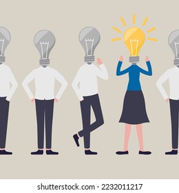 Solution to solve problem concept, smart businesswoman.Entrepreneurship escape from routine job. Freedom idea to start new business. 