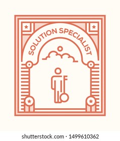 SOLUTION SPECIALIST AND ILLUSTRATION ICON CONCEPT