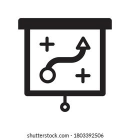 Symbol für die Präsentation der Lösungsstrategie für die Unternehmensplanung