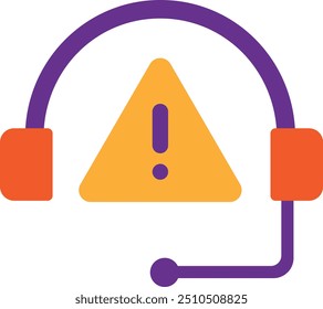 Solution Support Center Icon Vector Flat Illustration