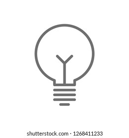 Solution symbol, lamp icon, idea sign