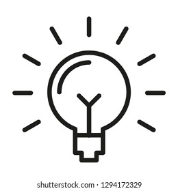 Solution symbol, lamp icon, idea