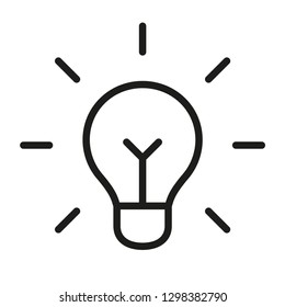 Solution symbol, lamp icon, idea