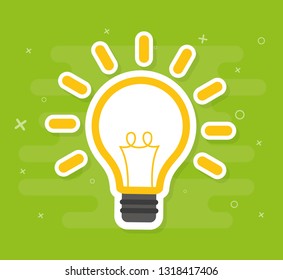 Solution symbol, lamp icon, idea