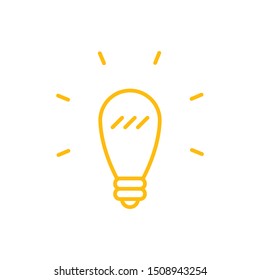 Solution symbol, lamp icon, idea