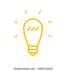 Solution symbol, lamp icon, idea
