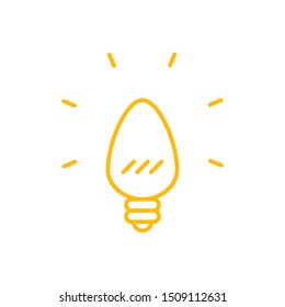 Solution symbol, lamp icon, idea