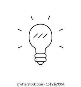 Solution symbol, lamp icon, idea