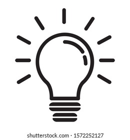 Solution symbol, lamp icon, idea