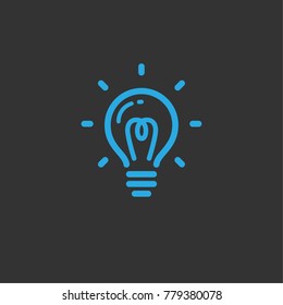 Solution symbol, lamp icon, idea