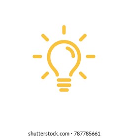 Solution symbol, lamp icon, idea
