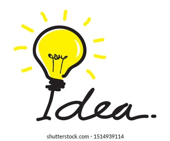 Solution symbol, lamp icon, idea,font