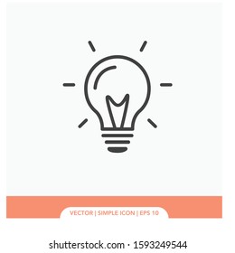 Solution symbol or Light bulb or ideas Icon Vector Illustration