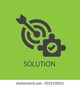 
Solution and target icon concept