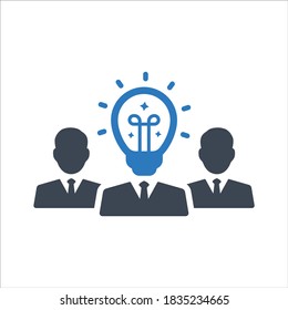 Solution Team Teamwork Problem Solving Icon Stock Vector (Royalty Free ...