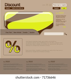 Solution and the theme for the web satov in caramel color