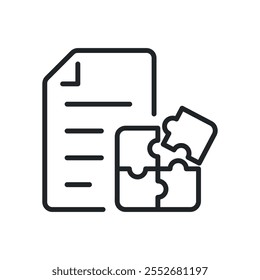 Solution thin line icons. Perfect pixel on transparent background