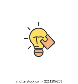 solution thin line icons. Vector illustration isolated on white. Editable stroke.