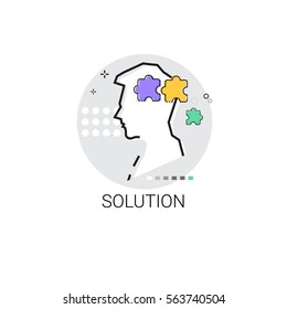 Solución Pensar Nueva Idea Inspiración Proceso Creativo Icono de negocios Ilustración vectorial