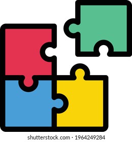 solution vector colour line  icon