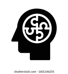 solution vector glyph flat icon 