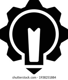 solution vector glyph flat icon