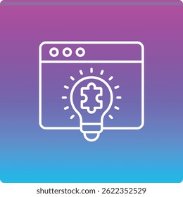 Solution vector icon. Can be used for printing, mobile and web applications.