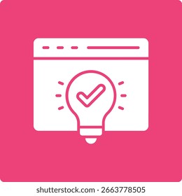 Solution vector icon. Can be used for printing, mobile and web applications.