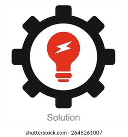 Solution vector icon concept design