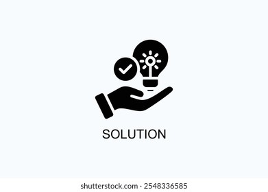 Lösungsvektorsymbol oder Logo-Illustration