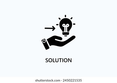 Solution vector, icon or logo sign symbol illustration