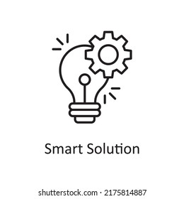 Solution vector Outline Icon Design illustration. Project Managements Symbol on White background EPS 10 File