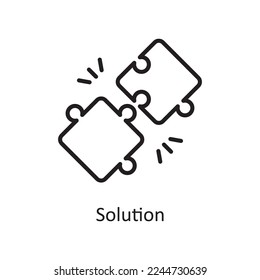 Solution Vector Outline Icon Design illustration. Business And Data Management Symbol on White background EPS 10 File