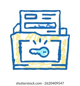 Lösungen für komplexe Geschäftsabläufe doodle Symbol Skizze Vektor. Lösungen für komplexe Geschäftsabläufe Zeichen. einzelne Symbolgrafik