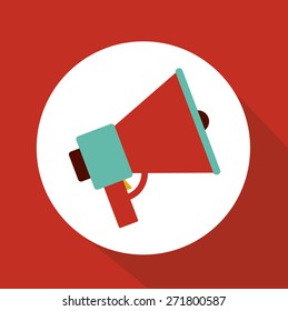 Solutions design over red background, vector illustration
